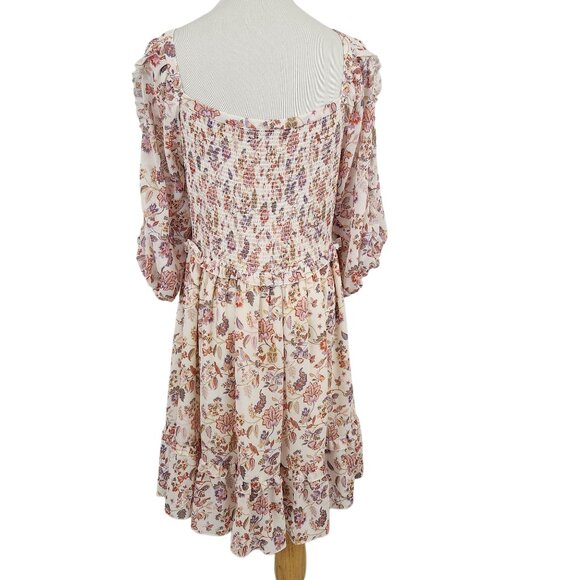 Super Natural By Secret Mission Dress Women's XL Georgette Greenport Boho Floral - Picture 3 of 12
